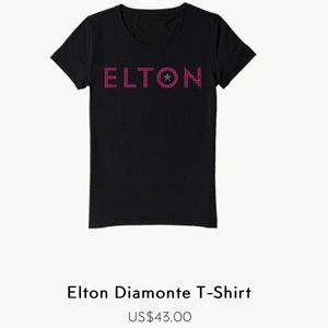Elton Diamonte T-Shirt official tour merch